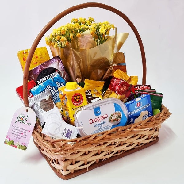 Cesta de Café com Flores Bom Dia para Você! - Imagem 2