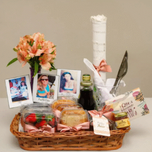 Cesta de café da manhã Premium Querida